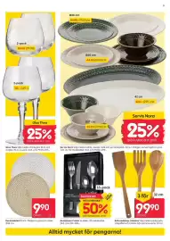 Rusta reklamblad vecka 38 Sida 9: Bordstablett €990,00, Servis Nora €224,00