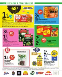 Catalogue E.Leclerc semaine 38 page 18: Cassegrain Petits pois & carottes €3,59, Jacquet Burger €1,56