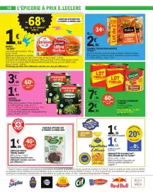 Catalogue E.Leclerc semaine 38 page 18: Cassegrain Petits pois & carottes €3,59, Jacquet Burger €1,56