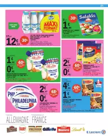 Catalogue E.Leclerc semaine 38 page 21: Elle & Vire Crème fraîche de Normandie €2,30, PRÉSIDENT Emmental Râpé Fondant €0,81