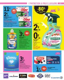 Catalogue E.Leclerc semaine 38 page 37: LE CHAT LESSIVE CAPSULES €2,20, Kleenex Mouchoirs €3,83