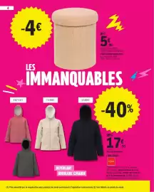 Catalogue E.Leclerc semaine 38 page 4: Pouf coffre bouclette €5,90