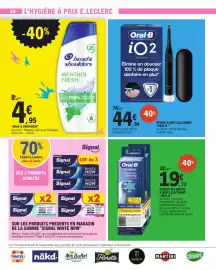 Catalogue E.Leclerc semaine 38 page 40: Oral-B brosse à dent électrique €44,94, Head&shoulders MENTHOL FRESH €4,95