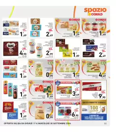 Volantino Spazio Conad Pagina 11: BISCOTTI GENTILINI €1,49, CORNETTI MISURA €2,49
