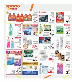 Volantino Spazio Conad Pagina 14: DETERSIVO PER LAVATRICE SOLE €4,95, ACCHIAPPACOLORE GREY €4,99