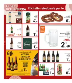 Volantino Spazio Conad Pagina 16: LINEA BOCCALI DA BIRRA €2,60, Birra Stella Artois €1,39