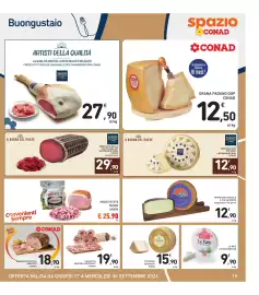 Volantino Spazio Conad Pagina 19: Pancetta arrotolata pepata Zironi €19,90, Prosciutto cotto premium Gardani €25,90