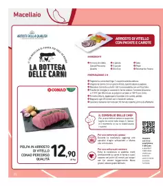 Volantino Spazio Conad Pagina 22: Polpa in arrosto di vitello CONAD Percorso Qualità €12,90