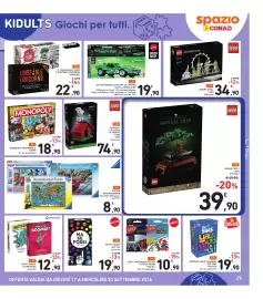 Volantino Spazio Conad Pagina 29: IL TRAUMA DEL TRAM O UNSTABLE UNICORNS ASMODEE €22,90, BONSAI 10281 LEGO €39,90