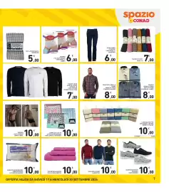 Volantino Spazio Conad Pagina 7: Tris spugna bagno €10,00, Camicia flanella uomo €8,00