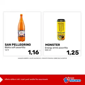 Volantino Iper Tosano settimana 38 Pagina 6: San Pellegrino Bibita soft assortita €1,16, Monster Energy drink assortita €1,25