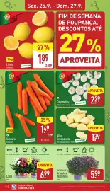Folheto ALDI semana 39 Página 16: Cenoura €1,49, Alho Descascado €1,39