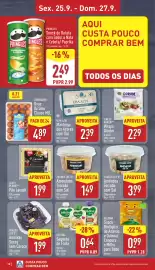 Folheto ALDI semana 39 Página 18: Trader Joe's amendoim torrado sem sal €1,49, Blédina Saqueta de Fruta €0,64
