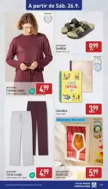 Folheto ALDI semana 39 Página 27: Home creation quadro led sortido €5,99, Up2fashion calças lounge €4,99