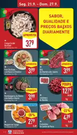 Folheto ALDI semana 39 Página 4: Jardineira de Novilho €12,79, Costeletas do Lombo de Porco €4,39