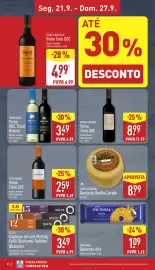 Folheto ALDI semana 39 Página 8: Vinha Grande Vinho Tinto DOC €8,99, Ouro Serrano Queijo de Ovelha Curado €8,99
