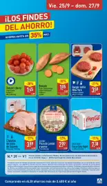 Folleto ALDI semana 39 Página 28: Cucina pizza de jamón y queso €2,09, Boniat €1,85