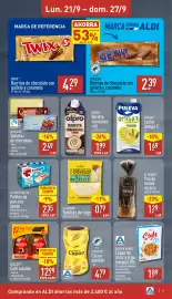 Folleto ALDI semana 39 Página 9: El Horno pan de molde rustico €1,29, Golden Bridge copos de arroz y trigo integral 0% €1,89