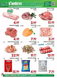 Volantino D'Ambros Pagina 6: Petto di pollo intero €7,90, Francese di bovino €11,99