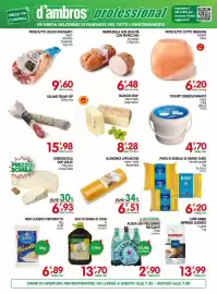 Volantino D'Ambros Pagina 7: Olio di Sansa di Oliva €13,70, Acqua San Pellegrino Frizzante €2,90