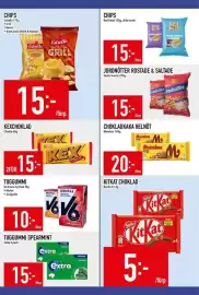 Matdax reklamblad vecka 38 Sida 18: Estrella chips €15,00, Cloetta kexchoklad €15,00