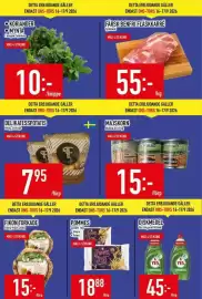 Matdax reklamblad vecka 38 Sida 3: Garant pommes strips €18,88, Yes diskmedel original €45,00
