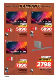 Power reklamblad vecka 38 Sida 16: Cepter 4K QLED Google TV €6.990,00, Cepter Dolby Atmos-soundbar €2.798,00
