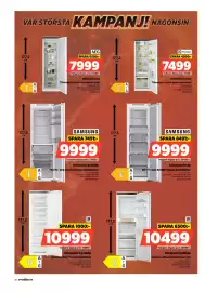 Power reklamblad vecka 38 Sida 36: Samsung integrerad frys €9.999,00, Samsung integrerat kylskåp €9.999,00