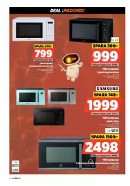 Power reklamblad vecka 38 Sida 44: Samsung mikrovågsugn läcker färg €1.999,00, Kulz mikrovågsugn €999,00