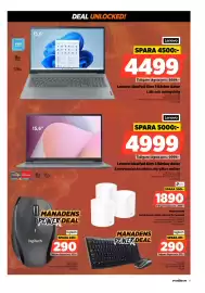 Power reklamblad vecka 38 Sida 9: Lenovo IdeaPad Slim 3 Bärbar dator €4.999,00, Tp-link deco mesh-system €1.890,00