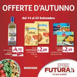 Volantino Futura Supermercati Pagina 1: 2 Croccole FINDUS €2,49, Olio extra vergine di oliva Clemente €4,79