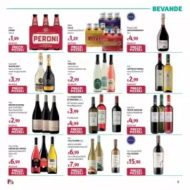Volantino Futura Supermercati Pagina 5: Birra Peroni €1,99, Vino Cantine di Venosa €2,99