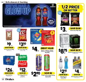 Drakes catalogue week 38 Page 12: Monster Energy Drink €8,75, Schweppes Mixers €4,00