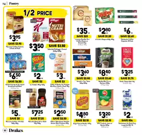 Drakes catalogue week 38 Page 14: Sanitarium Up & Go Liquid Breakfast €6,50, Nestle Milo Pro €8,40