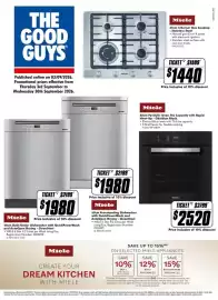 The Good Guys catalogue Page 1: Miele 65cm 4 Burner Gas Cooktop - Stainless Steel €1.440,00