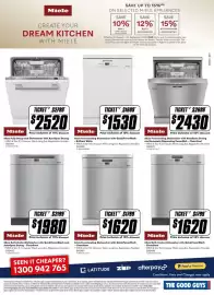 The Good Guys catalogue Page 3: Miele 60cm Freestanding Dishwasher with QuickPowerWash - CleanSteel €1.620,00