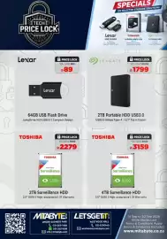 Mitabyte catalogue Page 15: Toshiba 4TB Surveillance HDD €3.159,00, Toshiba 2TB Surveillance HDD €2.279,00
