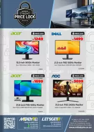 Mitabyte catalogue Page 16: DELL 21.5-inch FHD 100Hz Monitor €1.499,00, AOC 31.5-inch FHD 240Hz Monitor €3.699,00