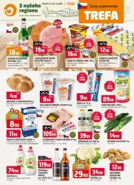 Trefa leták týden 38 Strana 1: Okurka salátová €14,90, Marshall tuzemák, vodka €119,90