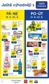 Tesco leták týden 38 Strana 14: Král Sýrů Hermelín €29,90, Tesco Máslo €24,90