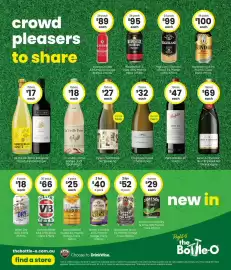 The Bottle O catalogue Page 8: Victoria Bitter Mid 3.5% Block Cans €66,00, Pipers Tasmania NV Sparkling €27,00
