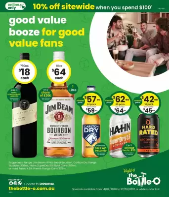 The Bottle O (valid until 27-09)