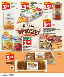 Topaz Express gazetka tydzień 38 Strona 16: Mąka Szymanowska €3,69, Placek Drożdżowy Oskroba €5,99