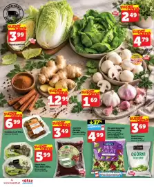 Topaz Express gazetka tydzień 38 Strona 4: Ogórki kiszone Cieslik €3,69, Mix Sałat Klasyczny FreshLine €4,99