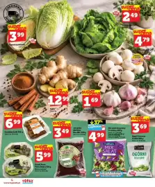 Topaz Express gazetka tydzień 38 Strona 4: Ogórki kiszone Cieslik €3,69, Mix Sałat Klasyczny FreshLine €4,99