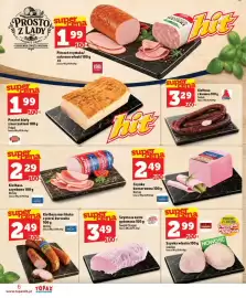 Topaz Express gazetka tydzień 38 Strona 6: Szynka w kotle gotowana Swojski Stragan €3,49, Szynka włoska Sokolów €2,99