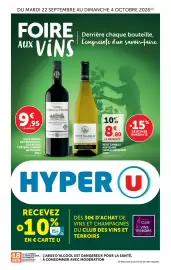 Catalogue Hyper U | Foire aux vins page 1: Petit chablis aop blanc €8,80, Haut-medoc cru bourgeois aop rouge €9,95
