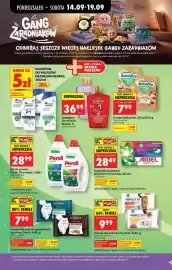 Biedronka gazetka tydzień 38 Strona 15: Kapsułki do prania Ariel All in One Pods €28,49, Żel do prania Persil €28,99