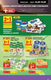 Biedronka gazetka tydzień 38 Strona 5: Jogobella i Monte, Serek homogenizowany Piątnica €2,49