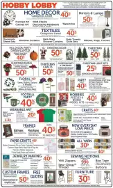 Hobby Lobby weekly ad week 38 Page 1: Mirrors & Lamps, Christmas Floral